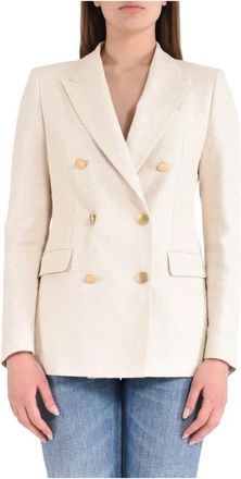 Tagliatore dubbelbreasted jas model j-paris - Dames - Blazers - Beige - M - Katoen - Jassen