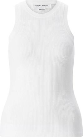 Victoria Beckham Sleeveless Tops - Dames - Tops zonder mouwen - Wit - XS - Katoen - Tops