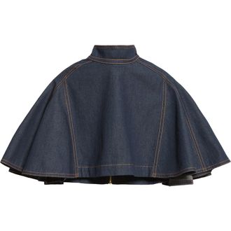 Zimmermann Hypnotic Denim Cape Top in Night Sky at Nordstrom, Size 2