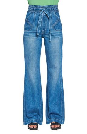 Noend Bella Fashion Seamed Pocket Wide Leg Jeans in Bend at Nordstrom, Size 30
