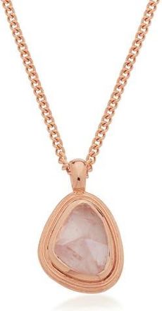 Monica Vinader Amulet Love Rose Quartz Pendant Necklace in Rp at Nordstrom Rack