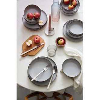 Hermia Set di stoviglie Set 100% Porcellana Grigio