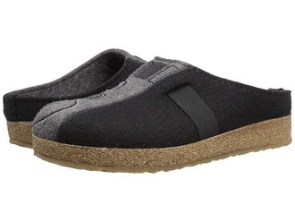 Haflinger Magic Womens Clog Shoes Black/Grey : EU 41 (US Womens 10) M, Wool