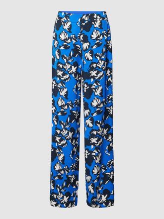 Joop Regular Fit Stoffhose mit floralem Allover-Print in Royal, Gr&ouml;&szlig;e 34