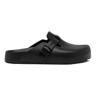 Birkenstock Mules, male, Black, Size: 9 US Exquisite Black Leather Sandals