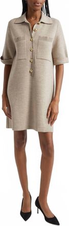 Veronica Beard Madden Knit Dress In Oatmeal Melange