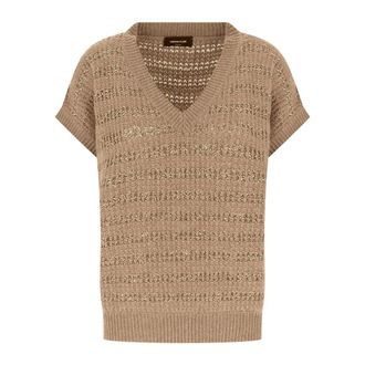 Fabiana Filippi Jersey de cuello en V - Knitwear - Mujer - Beige - S