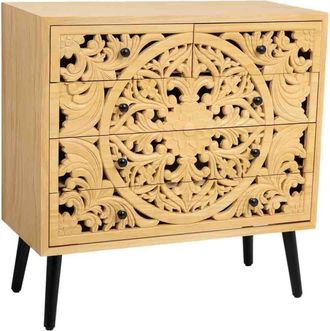 Wanderlust Deco Comoda de madera marron 80x39.5x81