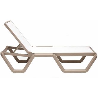 SCAB Design Scab Design - Lettino Prendisole Pieghevole da Spiaggia Piscina Giardino Vela Scab - Colore: Tortora - Bianco