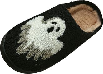 Generic Womens Slippers Cozy Themed Halloween Indoor Cozy Clogs For Couples Perfect For Home Wear In Autumn And Winter Ghost Design For Her Cozy Slippers For 