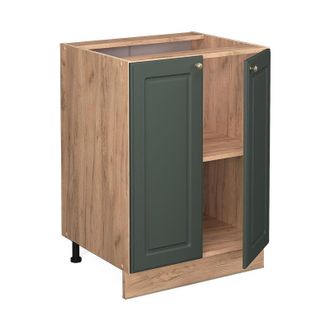Vicco Mueble Bajo De Cocina Fame-line, Verde Dorado Casa De Campo, 60 Cm, Et Antracita Vicco