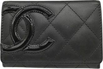 Chanel Pre-owned Wallets, female, Black, Size: ONE SIZE Pre-owned Leather wallets