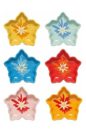 Now Designs Set of 6 Assorted Tropical Flower Pinch Bowls in Assorted Colors at Nordstrom Rack