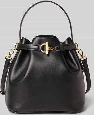Lauren Ralph Lauren Bucket Bag aus echtem Rindsleder in Black, Größe 1