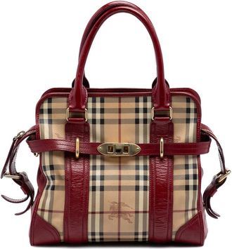 Burberry Pre-owned Burberry Haymarket Check Coated Canvas Minford Portrait Satchel Ladies E5SVC8MMU790W0AJ
