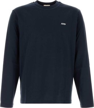 Autry Dark Blue Cotton T Shirt