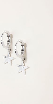 Fat Face FatFace Star Drop Earrings in Silver Tone