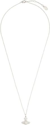 Vivienne Westwood Accessoires, Dames, Grijs, ONE Size, Kristal Orb Hanger Ketting