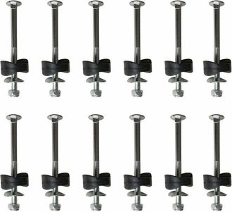 OEM Vis Pour Trampoline - Acier Galvanis&eacute; - Diam&egrave;tre 6 Mm - Longueur 77 Mm - Pour Structure Trampoline - Lot De 12