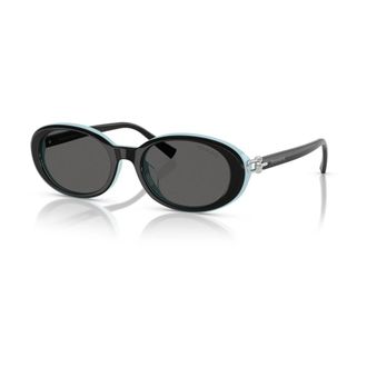 Tiffany & Co. Ovale Zonnebril - Dames - Zonnebrillen - Zwart - 54 MM - Accessoires