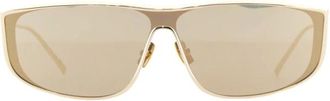 Saint Laurent SL 605 Rechthoekige Zonnebril - unisex - Accessoires - Geel - Maat: ONE Size