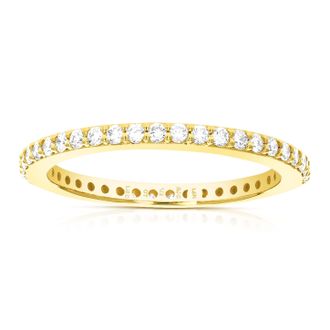 Vir Jewels 1/2 cttw Lab Grown Diamond Eternity Ring Wedding Band in 14K Yellow Gold For Women