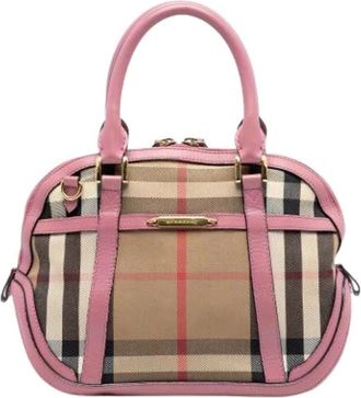 Burberry Pre-owned Handbags, female, Multicolor, Size: ONE SIZE Pre-owned Bridle Orchard Handbag