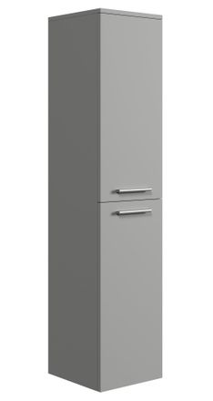 Badplaats Armario De Ba&ntilde;o Saturnus 35 X 35 X 130 Cm - Gris Mate - Armario