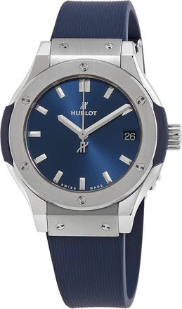 Hublot Classic Fusion Quartz Blue Dial Ladies Watch 581.NX.7170.RX