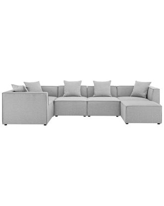 ModWay Saybrook Outdoor Patio Upholstered 6-Piece Sectional Sofa