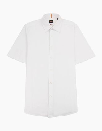 HUGO BOSS Mens Hugo Boss Rash 2 Oxford Cotton Regular Fit Shirt White 100 - Size: 38