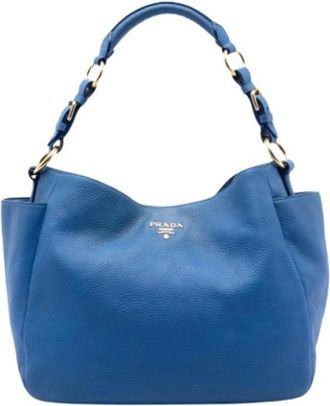Prada Pre-owned Shoulder Bags, female, Blue, Size: ONE SIZE Pre-owned Vintage Shoulder Bag