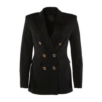 Pinko Pinko, Dames, Jassen, Zwart, Maat: 2XS Viscose