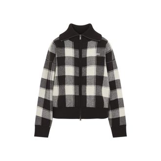 Golden Goose Grey Checks Shirt Collar Sweater
