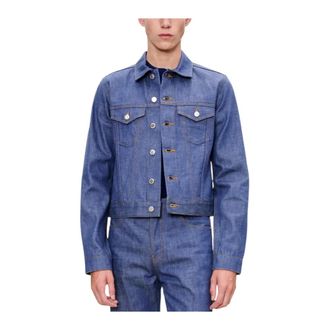 A.P.C. A.p.c., Heren, Jassen, Blauw, Maat: XL Denim