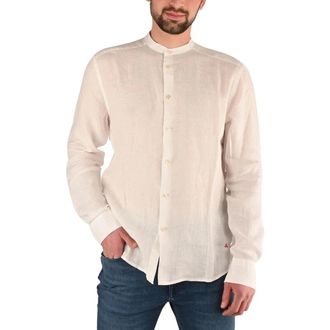 Peuterey Linnen Overhemd Iberis - Heren - Casual Overhemden - Beige - 2XL - Linnen - Overhemden