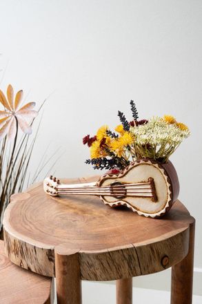Kalalou Ceramic Guitar Planter
