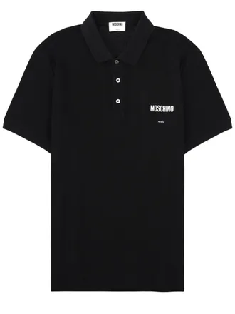 Moschino Traditional Collar Left Chest Polo Shirt