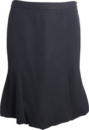 Moschino Moschino Cheap And Chic Fluted Skirt in Black Wool