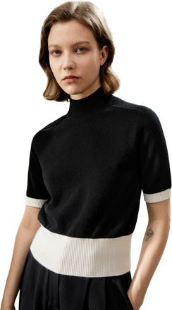 LilySilk Gemini Mock Neck Cashmere Shirt for Women