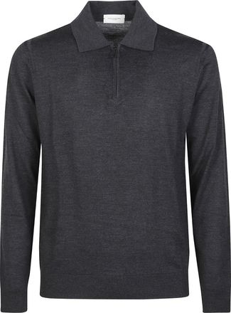 Paolo Pecora Polo con zip - Grigio