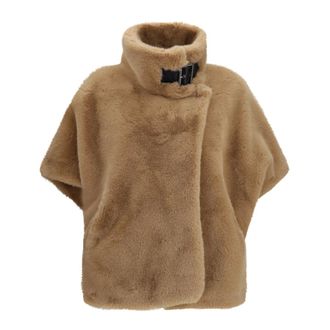 Pinko Giacca in ecopelliccia con fibbia - - Jackets - Donna - Beige - M
