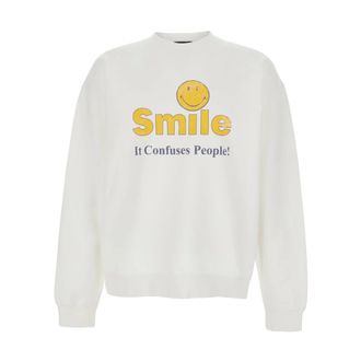 Dsquared2 Sweatshirts, male, White, Size: 3XL Crew Neck Sweater