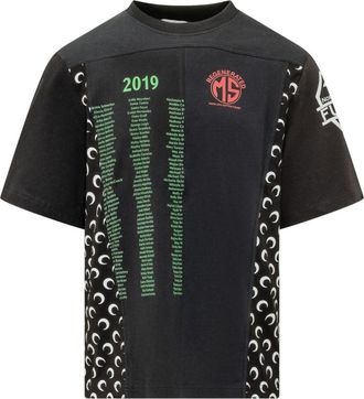 Marine Serre Black Graphic Crew Neck T-Shirt