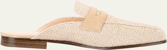 Sophique Riviera Raffia Penny Loafer Mules