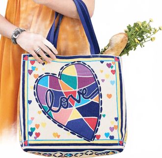 Brighton Cherished Love Canvas Tote Bag In Multi