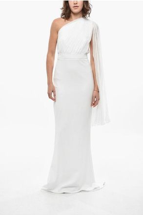 Max Mara One-shoulder LORENA Mermaid Dress with Accordion Detail size 38