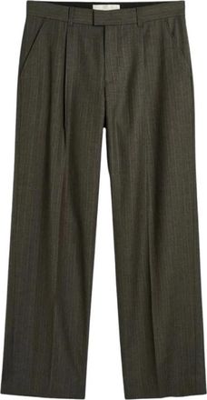 Our Legacy Slack Trouser Phase Stripe Motion Woolcot - Heren - Nette broeken - Bruin - XL - Katoen - Broeken