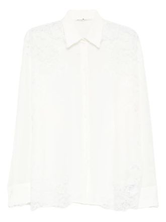Ermanno Scervino lace-trim shirt - White