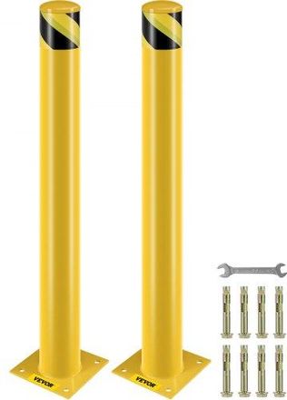 OEM 2 Stk. 107 Cm Parkplatz-sicherheitspoller Parkschrankenpfosten, 20 X 20 Cm Parkbarriere Parkpfosten, Parkpfosten Verkehrsstra&szlig;enr&ouml;hre Stange, Geeignet